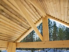 Interior estructura de madera