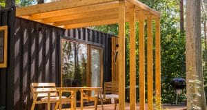 Construye tu propia pérgola de madera en el jardín Pérgola de madera sobre deck