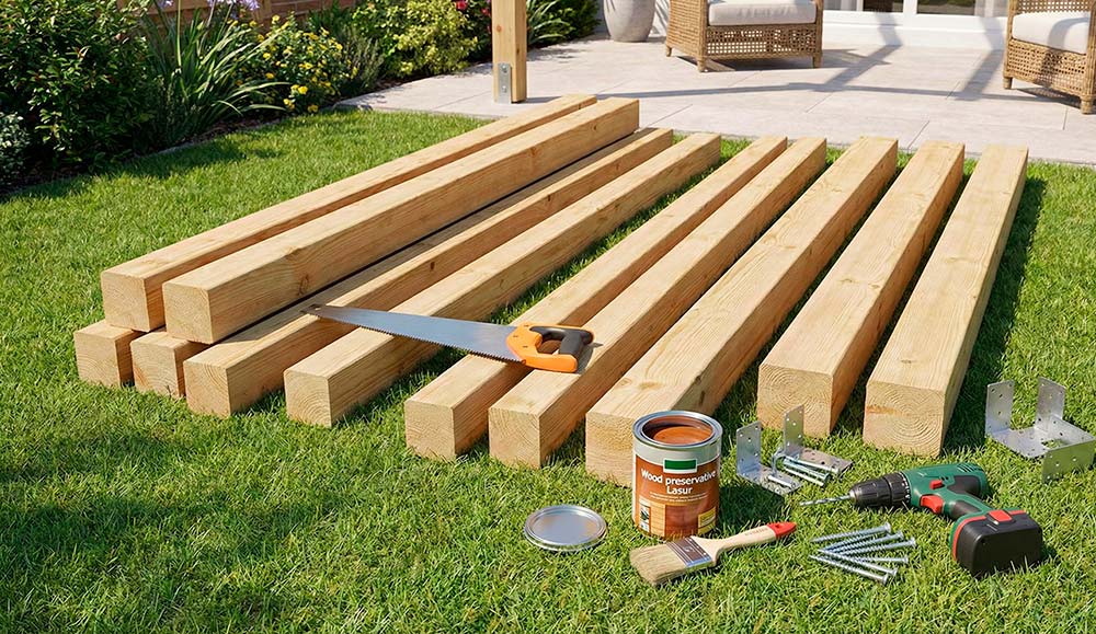 Materiales para hacer una pérgola de madera